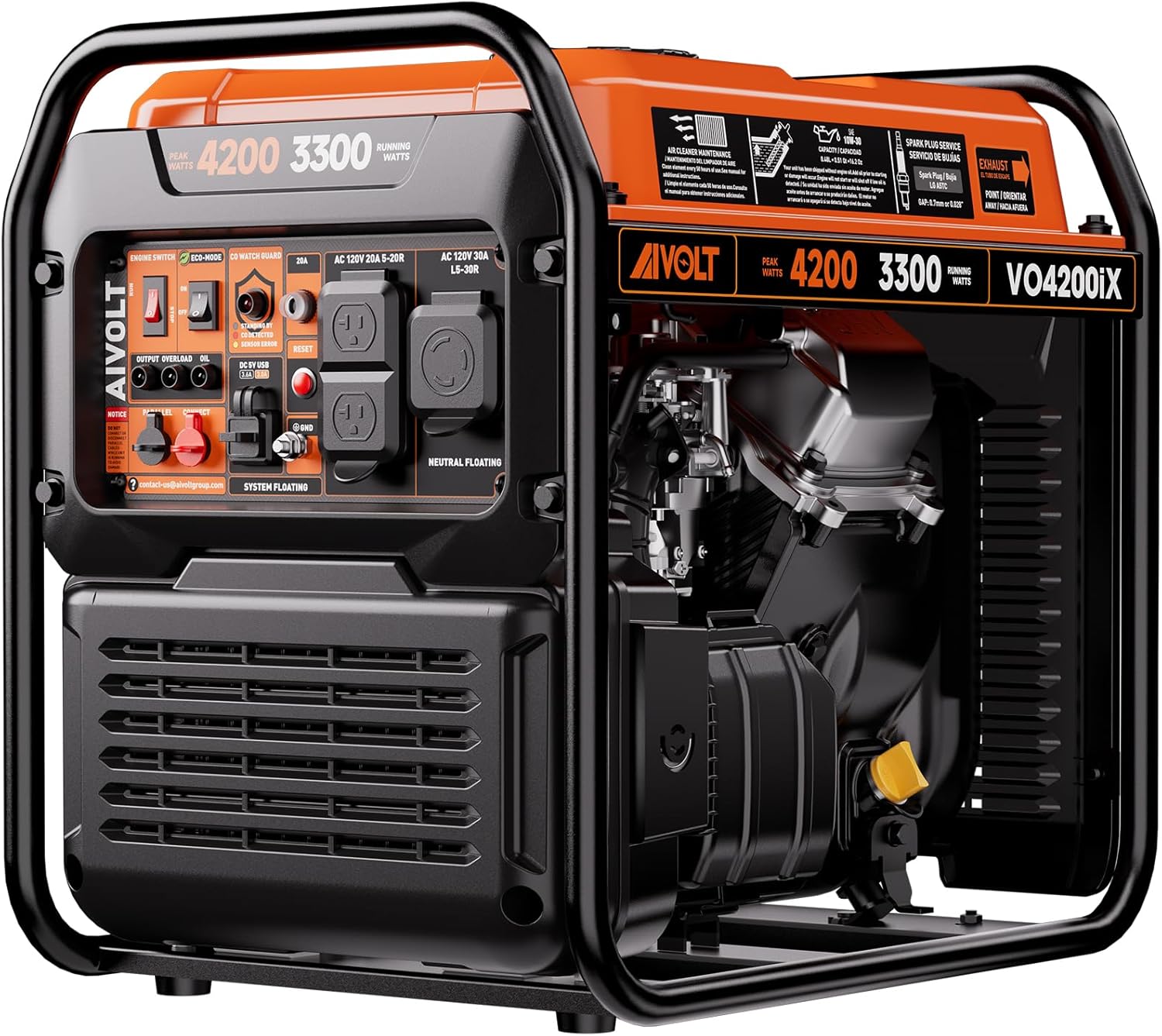 AIVOLT 4200W Inverter Generator Open Frame,